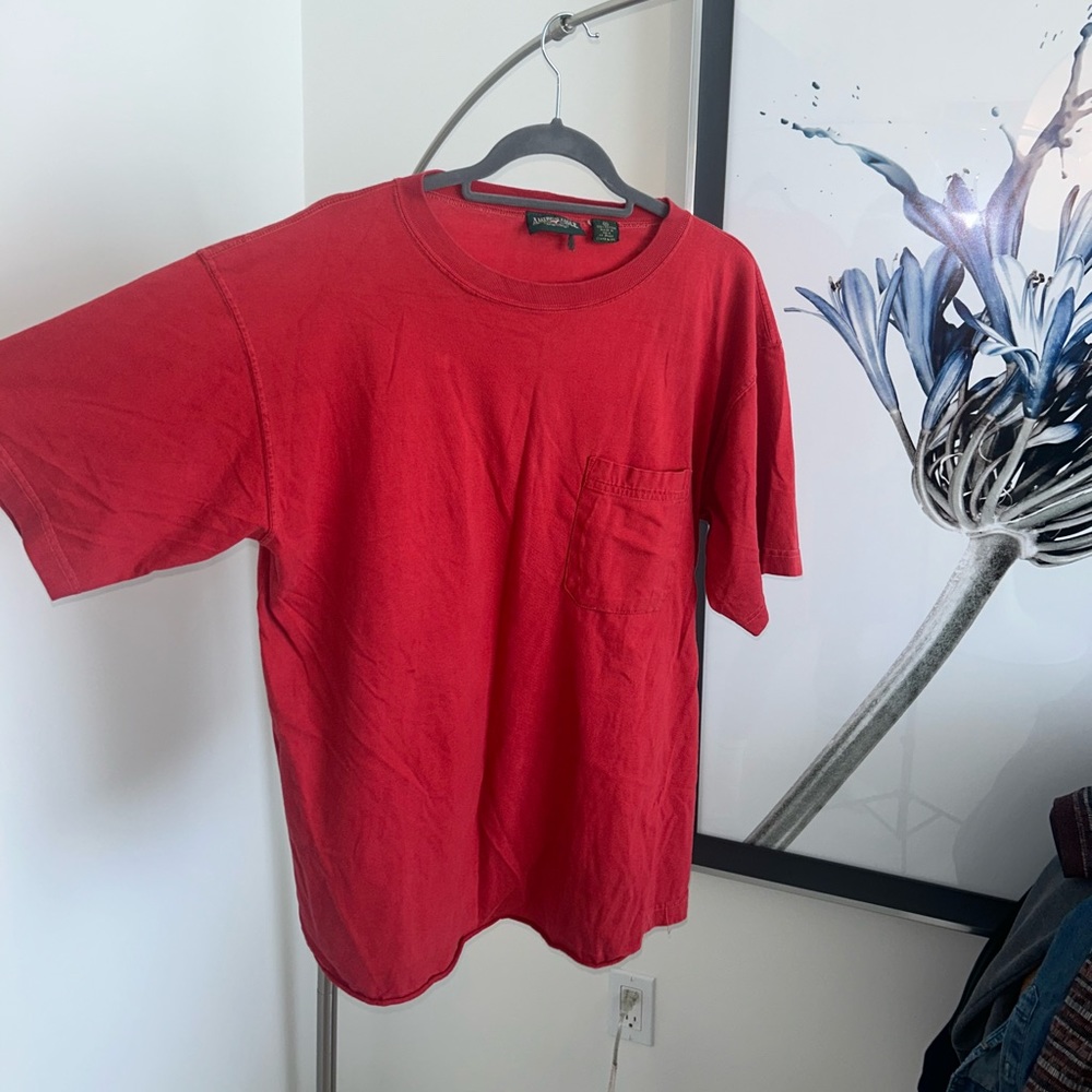 American Eagle Double Stitched Red pocket-t circa 1985 Men’s M